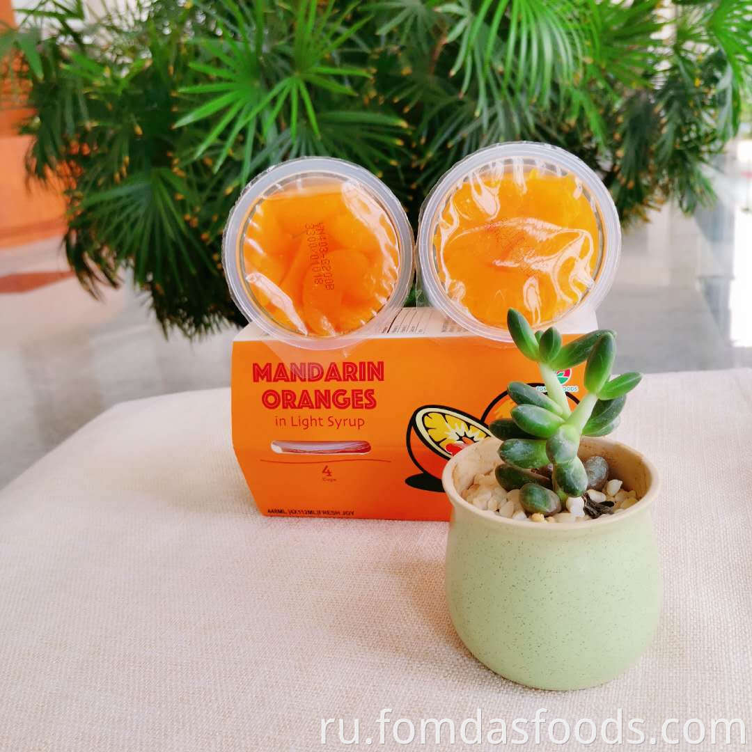 Canned Mandarin Orange in 4oz Cup